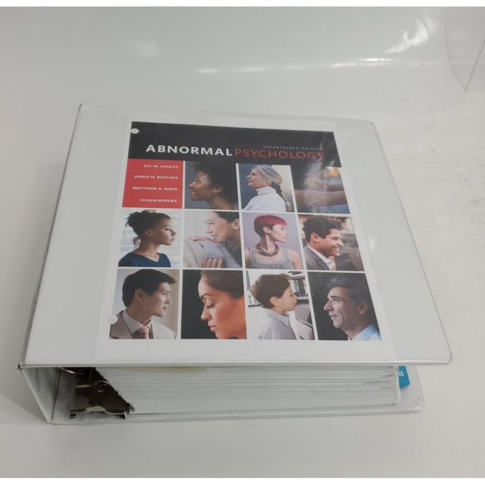 Abnormal Psychology Seventeenth Edition Printed Papers in Notebook  2017 Hooley